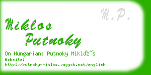 miklos putnoky business card